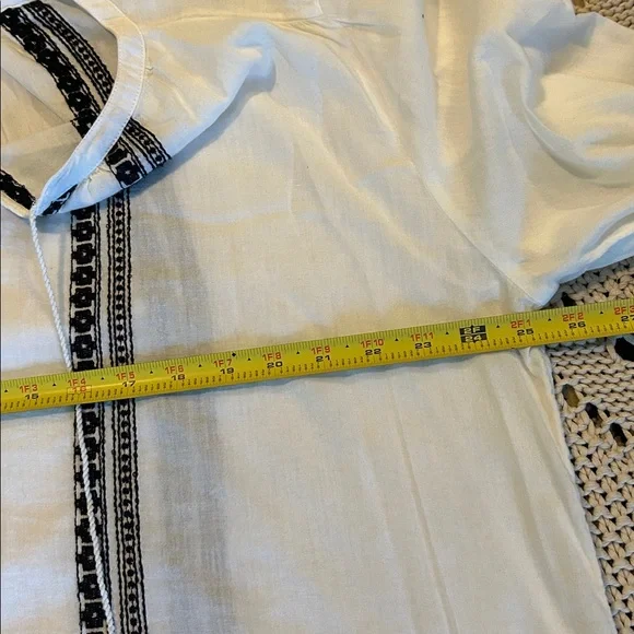 Old Navy Embroidered Cotton Flowy Boho Top Sz L - Picture 7 of 8